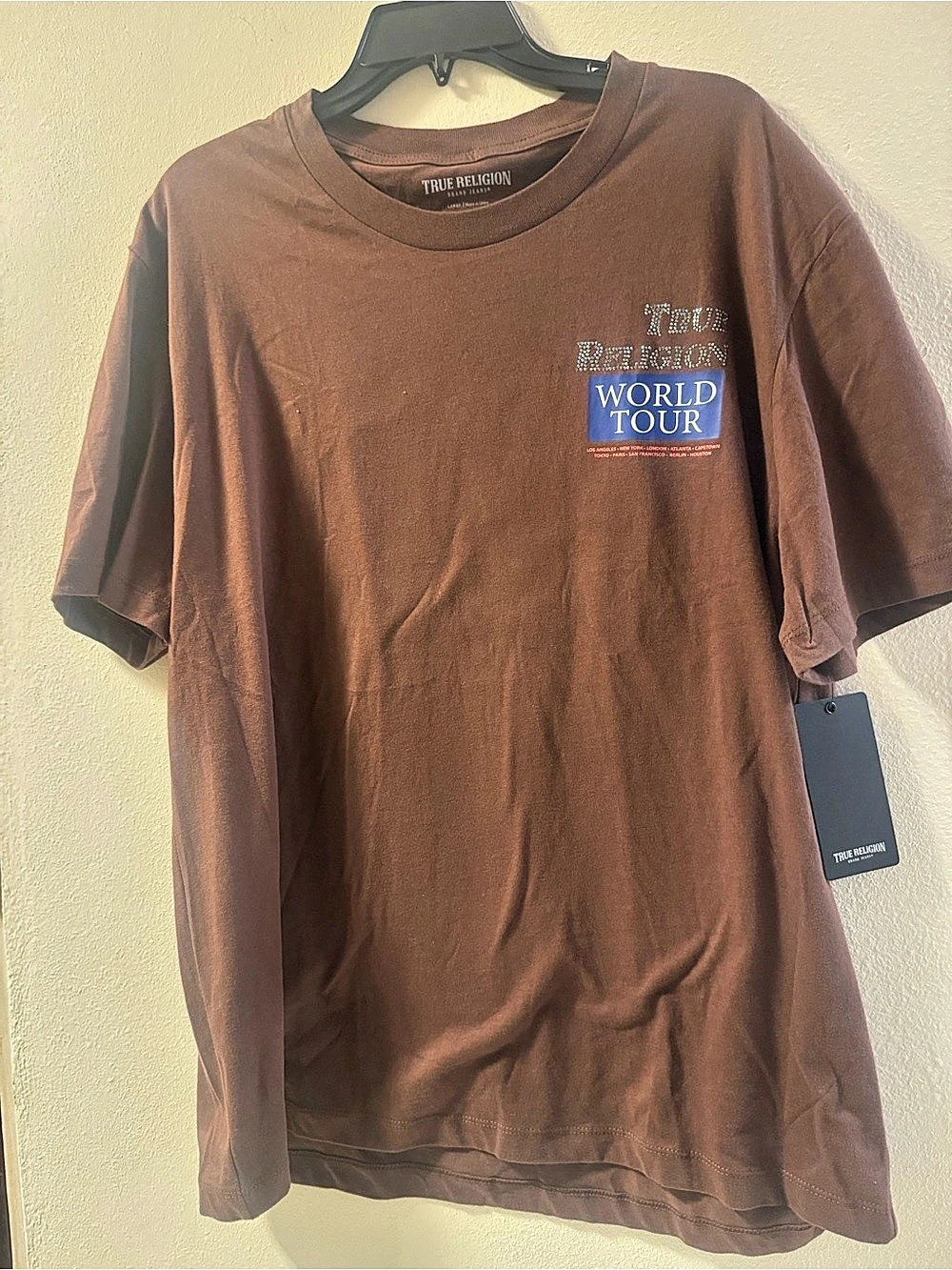 True Religion World Tour Buddha Graphic T-Shirt Tee Size Large NWT
